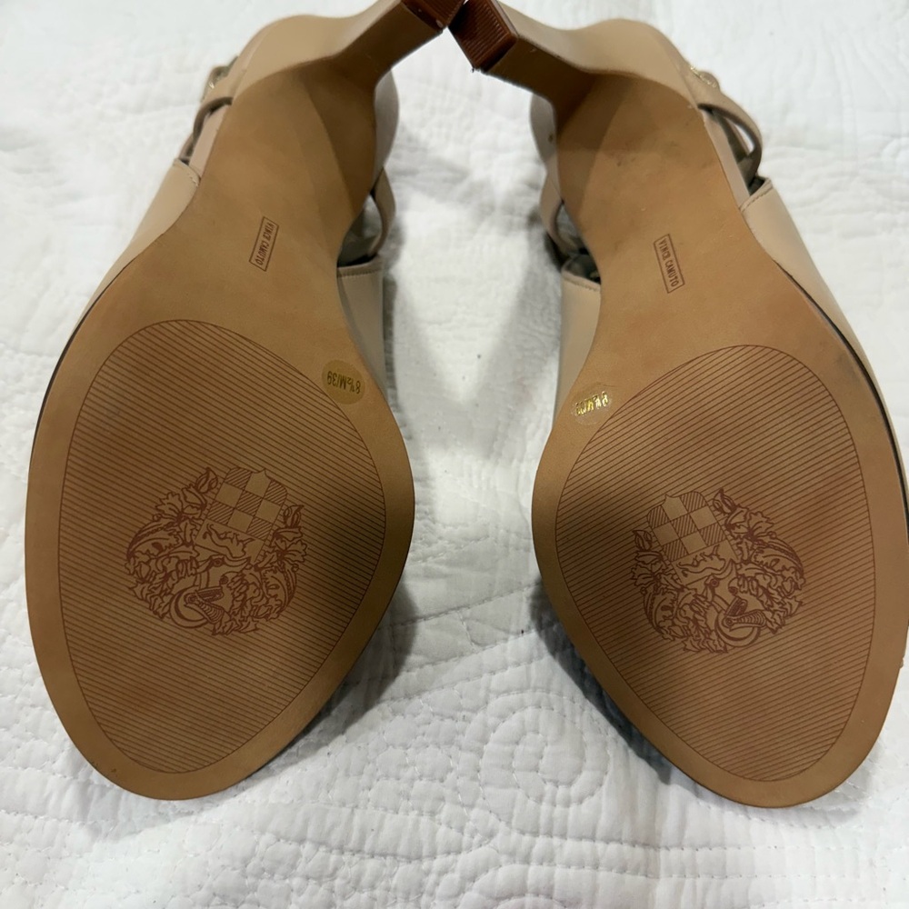 Vince Camuto Naveah Nude Leather
Slingback Heels - Picture 7 of 8